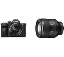 Sony Alpha 7 IV bezspoguļa pilna kadra kamera ekspertiem, ieskaitot SEL2870 (33 MP, fokusēšana reālā laikā, 10 kadru sekundē, 4K 60p video, skārienjūtīgais ekrāns) + 85F14GM