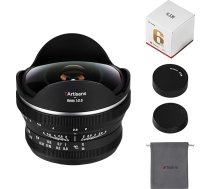 7Artisans 6 mm F2.0 APS-C Fisheye Ultra platleЕ†Д·a objektД«vs 220В° manuДЃla fokusД“ЕЎana, saderД«gs ar bezspoguДјa Fujifilm kamerДЃm ar X-Mount Fuji X-H/T/T30/S/E/A Series, Fuji X-E2, Fuji X-T2, X-T30, X-T50