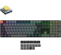Keychron K5 Version 2 QMK bezvadu mehāniskā tastatūra, DE-ISO 100% izkārtojums, pilna izmēra QMK Bluetooth 5.2 Hot-Swap zema profila banānu slēdži RGB saderīga ar Mac Windows Linux
