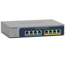 NETGEAR 8 portu Ultra60 PoE Multi-Gigabit Ethernet nepārvaldāms tīkla slēdzis (MS108UP): ar 4 PoE++ un 4 PoE+@ 230 W, uzstādāms uz galda vai sienas un mūža apkalpošanu