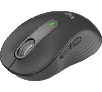 Logitech Signature M650 bezvadu pele - mazām un vidēji lielām rokām, 2 gadu akumulators, klusi klikšķi, regulējamas sānu pogas, Bluetooth, saderība ar vairākām ierīcēm - grafīta krāsā