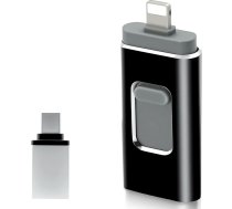 USB zibatmiņas karte 128 GB iPhone, MFi sertificēta 4-in-1 atmiņas karte iPhone/iPad/Android/PC, zibatmiņas disks ar plug and play dublējumu fotogrāfijām un video, ātra pārraide, rozā krāsā