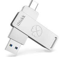 iDiskk 512GB cietvielu USB zibatmiņas diskdziņš, ātrgaitas SSD līdz 500MB/s ātrdarbīgs USB-C un 2. paaudzes USB 3.2 USB zibatmiņas diskdziņš, foto zibatmiņa C tipa Android tālrunim, USB-C iPad, klēpjdatoram un planšetdatoram