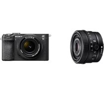 Sony Alpha 7C II bezspoguļa pilna kadra kamera ar SEL2860 un SEL40F25G (33 MP, reāllaika autofokuss, 10 BPS, 4K video, noliektais LCD skārienjūtīgais ekrāns), melna