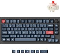 Keychron V1 Max pielāgota bezvadu mehāniskā klaviatūra, 2,4 GHz/Bluetooth/Wired 82 taustiņi RGB QMK/VIA programmējami makro taustiņi, Hot-Swap Gateron Red slēdzis Mac Windows, ASV ANSI izkārtojums