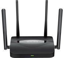 Mercusys Wi-Fi 7 maršrutētājs MR25BE Dual Band WiFi 3570Mbps 4×Gigabit Port VPN MLO 160MHz kanāls WPS poga Bez atbalsta DSL savienojumam Melns