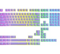 Ranked Pudding v2 PBT taustiņu vāciņi | 145 Double Shot Translucent ANSI US un ISO izkārtojums | OEM profils RGB mehāniskajai spēļu tastatūrai (Lavender)