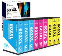 603XL kasetnes Epson 603 XL kasetnes saderīgas ar Epson Expression Home XP-2100 XP-2105 XP-3100 XP-3105 XP-4100 XP-4155 Workforce WF-2810 WF-2830 (3 zilas, 3 purpursarkanas, 3