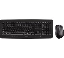 CHERRY DW 5100 bezvadu tastatūras un peles komplekts, Šveices izkārtojums, QWERTZ tastatūra, darbojas ar akumulatoru, izturīga profesionāla tastatūra, ergonomiska pele ar 6 pogām, melna krāsa