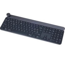 Logitech Craft bezvadu tastatūra, Bluetooth un 2,4 GHz bezvadu savienojums, programmējamas pogas, automātisks aizmugurējais apgaismojums, daudzierīču tastatūra, PC / Mac / klēpjdators, spāņu QWERTY izkārtojums - melna
