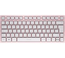 CHERRY KW 7100 MINI BT Kompakta vairāku ierīču tastatūra ar 3 Bluetooth kanāliem Franču izkārtojums (AZERTY) Plakana konstrukcija ar somiņu Cherry Blossom