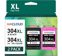 INKCLOUD 304 XL multipakete, kas ir saderīga ar HP 304 melnās un krāsainās drukas kasetnēm HP Envy 5030 5010 5020 5000 5032 HP DeskJet 3750 3760 2620 3720 2630 2622 3762 3735