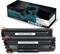 BeOne 2 x CF283A tonera kasetne, kas paredzēta kā LP 83A CF283A tonera nomaiņa priekš HP Laserjet Pro M201dw M201n Laserjet Pro MFP M225dn M225dw M125a M125rnw M125nw MFP M127fn M127fp M127fs M11 27fw (2 melni)