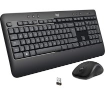 Logitech MK540 Advanced Wireless tastatūras peles komplekts, 2,4 GHz bezvadu savienojums, izmantojot USB Unifying uztvērēju, 3 gadu akumulatora darbības laiks, Windows un ChromeOS PC / klēpjdators, skandināvu QWERTY izkārtojums