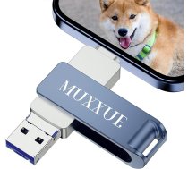USB zibatmiņas tālrunis 128 GB, 3 in 1 atmiņas zibatmiņas tālrunis, USB zibatmiņa tālrunim, paliktnim, OTG Android mobilajam tālrunim, datoram, fotoattēlu/ video kopēšanai ar vienu klikšķi