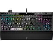 Corsair K70 MAX RGB magnētiski mehāniskā vadu spēļu tastatūra - MGX slēdzis ar regulējamu aktivizāciju - ātrās aktivizācijas režīms - PBT dubultā šaušanas taustiņi - QWERTY ND izkārtojums - tērauda pelēka krāsa