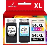 Sailner PG 545 CL 546 XL PG-545XL CL-546XL Multipack saderīgs ar Canon printera kasetni 545 546 XL priekš Pixma MX495 TR4550 TR4551 MG2550s MG2555s TS3150 TS3151 TS3350 MG30 MG30 50 50 MG051 (melna)