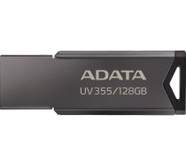 ADATA UV355 128 GB sudraba USB 3.0 zibatmiņas diskdzinis Biznesa mode ar elegantu dizainu, piemērots 4K video un augstas izšķirtspējas fotoattēliem