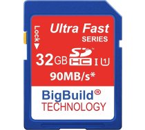 eMemoryCards 32GB īpaši ātrdarbīga 90MB/s atmiņas karte, saderīga ar Sony Cyber Shot DSC W810B, WX220B, WX350B, WX350W, WX500B, WX500R, WX500W, HX90 kamerām, SDHC 10. klase
