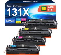 KEENKLE 131X toneris, kas saderīgs ar HP 131A 131A 131X CF210X CF210A priekš HP Laserjet 200 Color MFP M276nw Toneris M276n M251n M251nw M276 M251 (melns, zils, dzeltens, dzeltens, purpursarkans, 4 gabali)