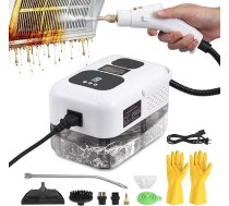 Tvaika tīrītājs, 2500 W rokas tvaika tīrītājs ar 6 birstēm, 1200 ml ūdens tvertne, 9 ātrumu tvaika tīrītājs, mīkstās mēbeles virtuves mēbelēm, vannas istabai, automašīnai, grīdai, dīvāna tīrītājs