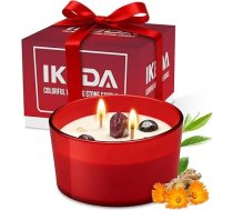 Aromātiskās sveces | Lielas aromterapijas sveces kā dāvana | Dekoratīvas mājas sveces sievietēm | Ilgi degošas aromātiskās sveces mājas relaksācijai, jogai, aromterapijai un stresa mazināšanai