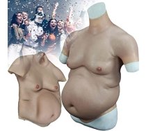 Reālistisks silikona grūtnieces vēders - kostīms Ziemassvētku ballītei, cosplay fotogrāfijai, aktieru izrādei