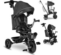 LIONELO Kori 2in1 trīsriteņu bērnu ratiņi bērniem no 18 mēnešiem līdz 5 gadiem, līdz 25 kg, trīsriteņu velosipēds/bērnu ratiņi ar vecāku vadības kontroli, 360 grādu pagriežams sēdeklis, drošības jostas, nojume, soma, kausa turētājs.
