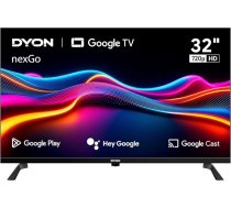 DYON nexGo 32H Smart TV – 32 collu (80 cm) HD Google TV ar balss vadību, Google Assistant, Play Store, Chromecast, trīskāršo uztvērēju, Netflix, Prime Video, YouTube [2025. gada modelis]