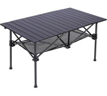 REDCAMP saliekamais kempinga galds ar tīklu, 95 x 55 cm, viegls saliekamais piknika galds ar pārnēsājamo somu, pārnēsājams āra galds ēdiena gatavošanai, grilēšanai, kempingam, pludmalei, pārgājieniem, makšķerēšanai, melns