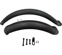 Fat Bike dubļu aizsargu komplekts, priekšā un aizmugurē, MTB, bezceļu velosipēdu dubļu aizsargi, pilnīga segšana (50,8 - 66 x 10,2 cm), melns, 50,8 x 10,2 cm