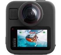 GoPro MAX2 ūdensizturīga 360 grādu darbības kamera + tradicionāla skārienjūtīgā ekrāna darbības kamera, sfērisks 8K video, 29 MP 360 grādu fotogrāfijas, viegli maināmi objektīvi, HyperSmooth stabilizācija