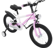 Bērnu velosipēds 16 collu bērnu velosipēds zēniem un meitenēm, rozā Bērnu velosipēds 3 riteņu velosipēds 5–8 gadu vecumam, 46–53 cm augstumā regulējams bērnu velosipēds āra lietošanai