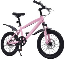 OUKANING 18 collu bērnu velosipēds Unisex 1,25–1,4 m garajiem, kalnu velosipēds ar somu un sūkni, augsta oglekļa tērauds, regulējams sēdekļa augstums 59–70 cm, dāvanas