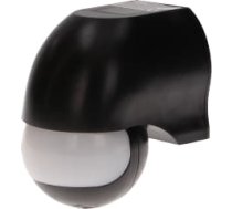 Kustības sensors 180st, vertikāla un horizontāla regulēšana, IP44, 1200W, melns