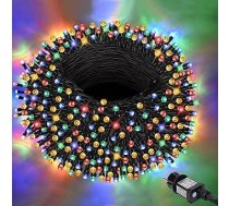 50 m 400 LED Ziemassvētku eglīšu pasaku gaismas, 8 režīmi LED pasaku gaismas iekštelpās ar laika un atmiņas funkciju Ziemassvētkiem, ballītēm, kāzām, dārzam, balkona dekorēšanai