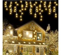 SMITHROAD Pasaku gaismas 15 m 600 LED gaismas aizkars ar taimeri, 8 režīmi Pasaku gaismas iekštelpu svinībām, kāzām, balkonam, dārzam, Ziemassvētku dekorēšanai