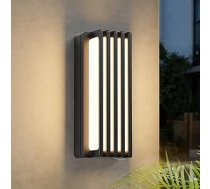 Klighten LED āra sienas lampas 30 W, āra lampas 3000 K silti balta IP65 ūdensizturīgs alumīnija sienas apgaismojums iekštelpām/āra telpām, balkonam, dārzam, garāžai un gaitenim, melns