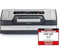 CASO VRH 790 Advanced Pro Vacuum Sealer, vakuumiepakotājs, testa novērtējums ļoti labs, 200 vakuuma procesi bez pārtraukuma, ar patentētu Casotek šķidruma funkciju, dubultā metināšana, iekļauts vakuuma maiss