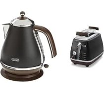 De'Longhi brokastu komplekts Icona Vintage tējkanna KBOV2001.BK un tosteris CTOV2103.BK Black