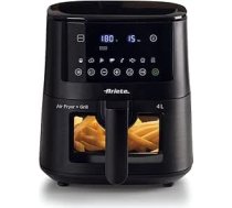 Ariete 4633 4L karstā gaisa fritēze, 1400 W, 4L ietilpība, 9 programmas, kratīšanas un grilēšanas funkcija, temperatūra līdz 200 °C, melnā krāsā