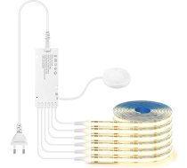 AIMENGTE COB LED lente 2 m, 6 ruļļi 12 V silti baltas akustiskās plātnes, ar skārienjutīgiem un ar roku darbināmiem dimmeru slēdžiem, vīna skapjiem, plauktiem, skapjiem, virtuves apgaismojumam