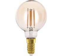 EGLO E14 LED spuldze, dzintara krāsā, retro apgaismojuma spuldze, 4 W (ekvivalents 32 W), 350 lūmeni, silti balta, 2200 K, Edisona spuldze G60, diametrs 6 cm