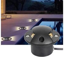 LED apakšzemes gaisma, LED prožektors, AC85-265 V LED dārza grīdas apgaismojums, 2-pusēji izgaismots āra grīdas apgaismojums, IP66 ūdensizturīgs zemes apgaismojums (silti balta, 12 W)