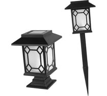 POPETPOP Pack of 2 saules gaismas dārzam Dārza āra saules gaismas Dārza saules sienas lampas Āra saules gaismas Āra ūdensizturīga ielas gaisma Zemes spraudņa gaisma melna