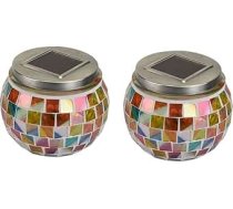 BESPORTBLE Pack of 2 Solar Can Lights for Garden and Party Dekoratīvie saules LED lukturi ar krāsainu gaismu Automātiska uzlāde nav nepieciešams kabelis