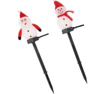 jojofuny 2 x Ziemassvētku apgaismojums Sniegavīrs Stake dārzam Ziemassvētku rotājumi dārzam Dekoratīvās āra lampas Ziemassvētku Stake Lights Modelēšanas gaisma EVA Outdoor