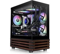 Thermaltake View 170 WS ARGB Black | Micro-ATX Mini-Tower | 3 x 120 mm ARGB ventilatori | Rūdīts stikls | AIO līdz 280 mm | Klusa gaisa plūsma