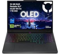 Lenovo Legion 5 Gen 10 Gaming Laptop IA 15.1" WQXGA OLED (Intel Core i7-13650HX, NVIDIA GeForce RTX 5070, 32GB RAM, 1TB SSD, Wi-Fi 7, bez operētājsistēmas), spāņu RGB tastatūra (melna)