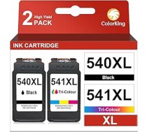 ColorKing 540XL 541XL multipakete, kas paredzēta Canon printeru kasetņu 540 541 XL Canon Pixma MG3650s TS5150 TS5151 kasetnēm MG3500 MG3600 MG3600 MG3650 MG4250 TS5100 MX475 MX515 PG 540 CL 541 melns
